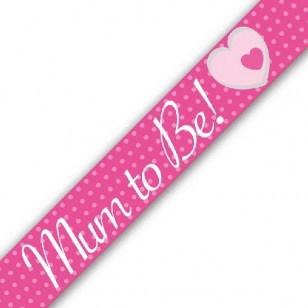 Mum To Be Pink Baby Shower Banner